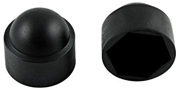 SN-TEC Sechskant Abdeckkappen Kunststoff, Größen Auswahl von M4 bis M16 (SW 7 bis SW 24), Farben Auswahl: schwarz/weiß/grau/anthrazit (25 Stück) (M8 / SW 13mm, Schwarz)