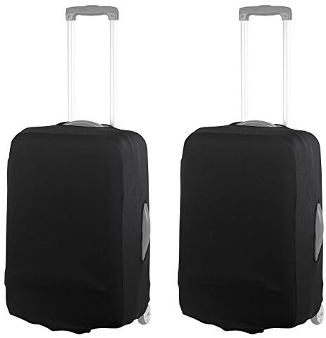Xcase Koffer-Hüllen: 2er-Set elastische Schutzhülle für Koffer bis 53 cm Höhe, Größe M (Kofferbezüge, Gepäckabdeckung)