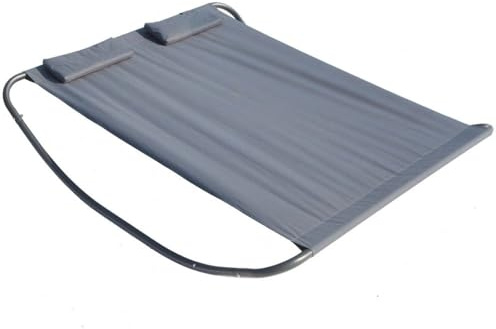 CONCEPT USINE Lit de Jardin à Bascule Coachella Gris 2 Personnes 196x173 cm