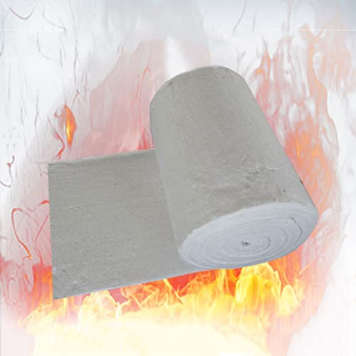 WMEIE Ceramic Fiber Insulation, 0.61X1m, 2300F Fireproof Insulation Blanket, for Stoves Furnace Kilns Fire Bricks Boilers Kilns Blacksmithing Pizza Ovens,0.61x1m,10mm