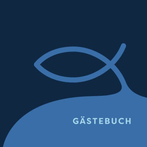 Gästebuch: Für die Kommunion · Taufe · Konfirmation · Erinnerungsalbum für handgeschriebene Glückwünsche · Blaues Design passend für Jungen