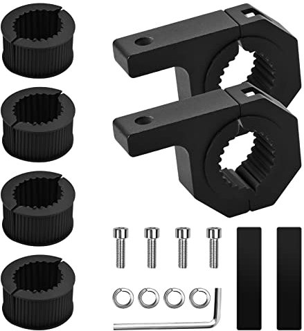 2 Pièces Support de Montage de Lumière Travail, Universelle Pince de Tube de Barre Fixation pour ATV UTV Véhicules Tout-Terrain Voiture Camion Moto Vélo Tube de Toit Barre de Cage de Roulage