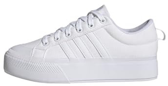 adidas Women's Bravada 2.0 Platform Shoes, Cloud White/Cloud White/Chalk White, 4 UK