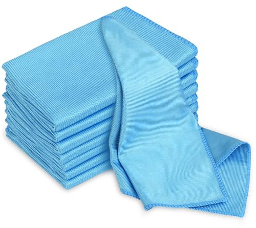 HOTUT 8X Nano Paños de Limpieza Magico, 40 x 30 cm Bayetas de Microfibras para Cristales sin Rayas, Trapo Balletas para Ventanas Vidrios Baño Espejo Cocina Plato Coche