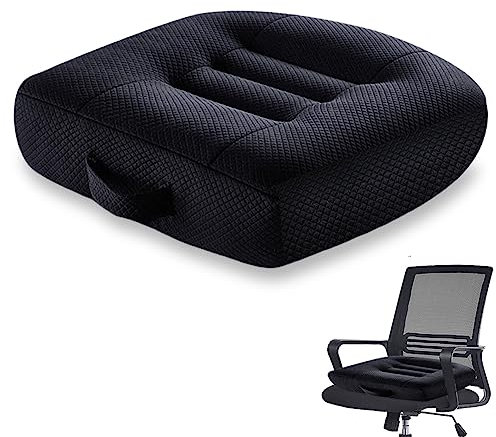Cojín elevador de asiento para coche, 40 x 40 cm, ergonómico, ortopédico, cojín para silla de oficina, coche, silla de ruedas o elevador para adultos, cojín extra ancho