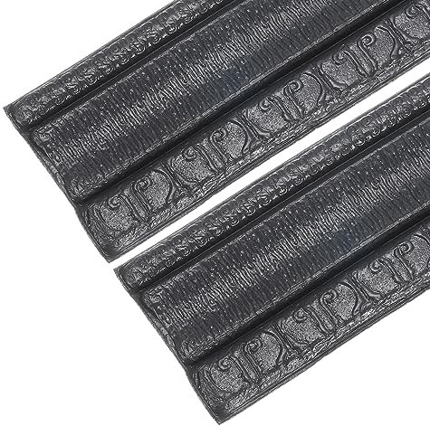 sourcing map 2 Stück Selbstklebend Kantenschutz Leisten - 2.3meter x 8cm x 7.5mm Flexible Zierleisten Sockelleiste Weichsockelleiste für Türen, Fenster, Wände, Küche, Fliesen - Grauschwarz