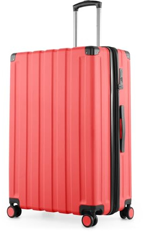 Hauptstadtkoffer Q-Damm - Großer Hartschalenkoffer, TSA, 4 Rollen, Check-In Gepäck mit 6 cm Volumenerweiterung, 78cm, 133 Liter, Koralle | ABS-Hartschale · TSA-Zahlenschloss · Erweiterbar · 4 Rollen · Austauschbare Ersatzteile · Aufgabegepäck · Urlaub · 2-3 Wochen