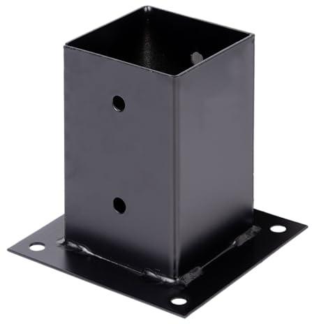 Alberts 215514 Manicotto a vite - nero - rivestito in plastica - 91 x 91 mm