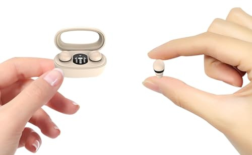 Mini casque Bluetooth sans fil - Invisible - Mini écouteurs intra-auriculaires - Sans fil - Cachés dans l'oreille - Sans fil - Sans câble
