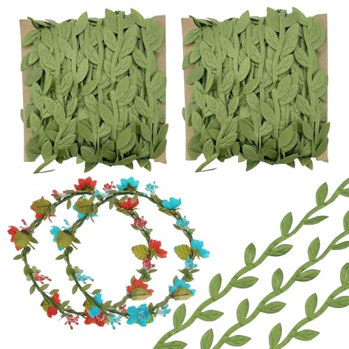 Vid artificial de 40 m, hiedra de seda falsa, guirnalda de hojas artificiales, cinta de hojas artificiales para manualidades, fiestas, bodas, decoración del hogar