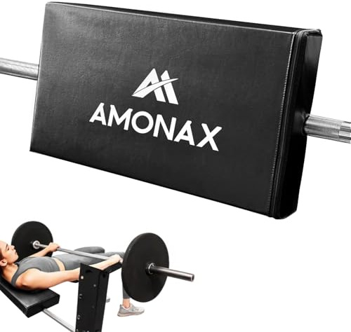 Amonax AMONAX Hip Thrust Bench Back Pad, Extra Thick Foam Padding for Barbell Back Support, Home Gym Equipment Attachment for Hip Thrust, Protective Cushion for Bench Press Back Support