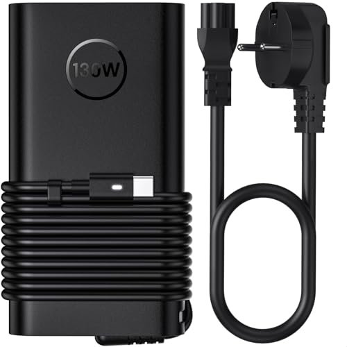 Chargeur Dell USB C 130W pour Dell XPS 15 9575 9500 9510 9520 9530 17 9700 9710 9720 9730 Precision 5550 5560 5530 5570 5750 5760 5770 3550 3560 3570 Latitude 7410 7310 7210 9410 9510 5420 5520 5510