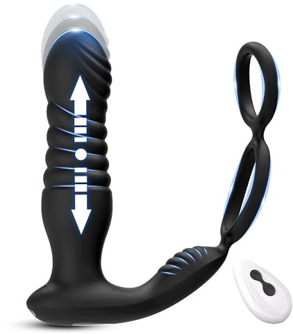 Massaggiatori Vibratore per uomo Prostata Vibratore-Vibratore anale 3 in1 con10x10 modalità dildo anale Sexytoysys uomo Stimolatore prostata Vibratore anale prostata vibratore Sexy toys sexy shop HT03