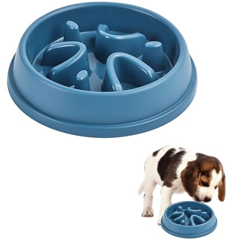 Anti Schling Napf Hund,Hundenapf Antischlingnapf Fressnapf Antischlingnapf Hunde, Anti-Schling-Hundenapf,Anti Schling Napf Hundenapf Futternapf für Katzen und Kleine Hunde, Blau