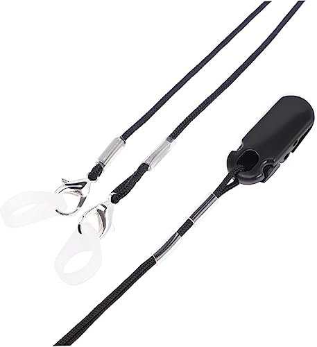 IWOWHERO 3pcs Anti-lost Hearing Amplifier Clip Lanyard Rope for Children and Elderly, Hearing Device Clip Holder Protection Strap, Black