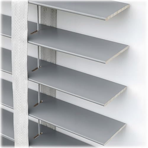 Persianas Venecianas de Interior Persiana Horizontale Persiana Veneciana Madera Cortinas Venecianas de Privacidad para Ventanas y Puertas Lamas 50mm 20/30/35/45/60/80/100/130/160 cm(Gris Oscuro)