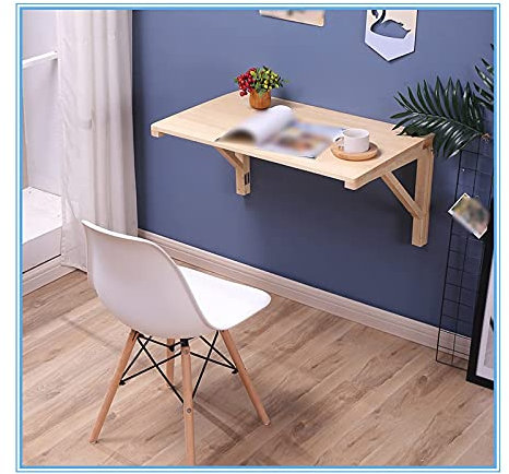 FHSLKXIM Moderner Und Minimalistischer Wandklapptisch, Hölzerner Wandklapptisch, Wandmontierter Klapptisch, Schwebender Arbeitsplatz, Für Zuhause, Büro, Arbeitszimmer, 60 X 40 cm