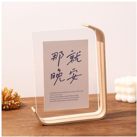 FEIFEI'S BOW Glass Pressed Flower Frames, Floating Picture Frames, wood Glass Photo Frames, Tabletop Handmade Artwork Photo Ornament for Home Decoration Gift (Nature Wood, 6x4（10.2 * 15.2CM）)