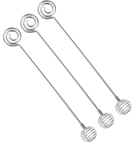 BEBEMOKO 3pcs Honey Dipper Sticks Stainless Steel Honey Stir Wands Jam Stirring Rods for Can Accessories for Kitchen Gadgets and Use