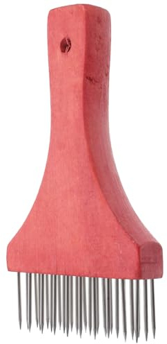 SMASOLO Batticarne Tenderizer in Acciaio Inox Manico in Legno, Macchina per Allentare e Ammorbidire Carne di Manzo, Maiale e Pollo, Accessorio Portatile per Cucina Domestica e Ristoranti
