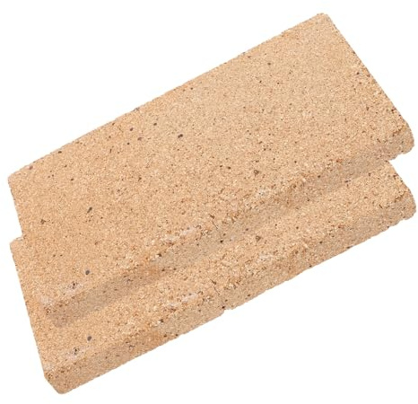 DECHOUS Ladrillos Refractarios para Estufa de Leña 2 Piezas 23X114X2 CM Ladrillos Ignífugos de Arcilla Resistentes al Calor para Chimeneas y Hornos de Leña