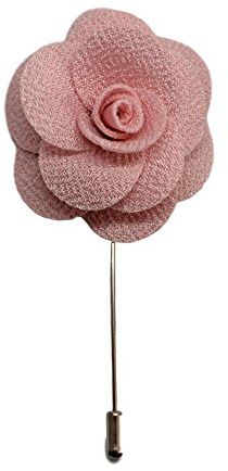 Handgefertigte Anstecknadel mit Blume/Rose, zum Tragen mit Herrenanzugjacke, Blazer, Abendessen oder Smokingjacke in Babyrosa