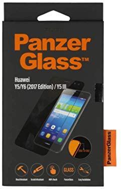 Original Premium PanzerGlass kompatibel mit Huawei Y5/Y6 Displayschutz Durchsichtig, Anti-Kratzen, Anti-Öl, Anti-Bläschen