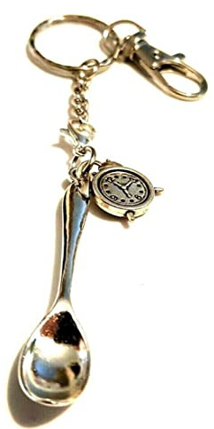 Starfish Records Detachable Mini Charlie Time Alarm Clock Spoon Keyring Snuff Sniff Snorting Powder Peace Gift Bag