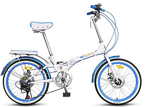 MTTKTTBD Tragbar Faltrad,20 Zoll Lightweight Klapprad,Vorne Hinten Kotflügel,Unisex Klappfahrrad mit Quick-Fold-System,First-Class Folding City Bike für Stadtreiten und Pendeln