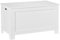 HOMCOM Coffre de rangement avec charnières de sécurité boîte de rangement en bois coffre à jouets avec couvercle rabattable 81L x 40l x 46H cm blanc