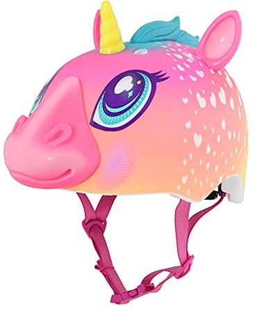 RASKULLZ Casco Unicorno Arcobaleno Unisex-Gioventù, Multi, 50-54cm