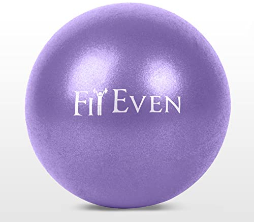 Fit Even Exercise Ball Purple, 9 Inch Soft PVC - Odorless, Non-Slip Yoga Ball for Home Gym - Strengthens Your Core, Improves Flexibility & Relieves Back Pain