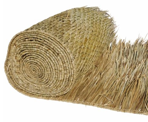 amaZulu Inc. Umweltfreundliches mexikanisches Dachstroh, handgewebt, Palmblatt-Rolle für DIY-Projekte, Entenjagd, Tiki-Bar, Palapa-Stroh, Terrassenschirm, Länge 35 Zoll x 3 m
