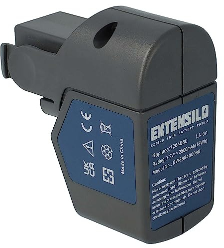 EXTENSILO Akku kompatibel mit Wolf Garten Li-ion Power RR 3000 Heckenschere Strauchschere Rasenschere Gartenschere (2500mAh, 7,2V, Li-Ion)