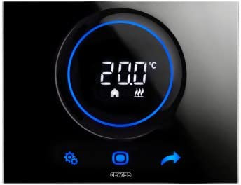 Gewiss GW16976CN Termostato Thermo Ice, Da Parete, KNX, Nero, 123mm x 95mm x 21mm