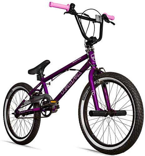 Bergsteiger Halifax 20 Zoll BMX Fatbike Freestyle Fahrrad mit 360° Rotor | Mit U-Bremse, 2 Stahl-Pegs, A-Headvorbau und Doppelwandfelgen, ideal ab 120 cm für Freestyle und Street.