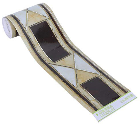 Tomotato Bordo per Carta da Parati Autoadesivi, 10CM x 5M Adesivo Decorativo da Parete Impermeabile, Bordo Autoadesivo per Pareti, per Bagno Soggiorno Cucina Soffitto