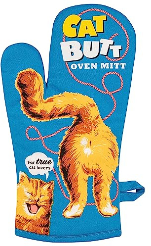 Blue Q Funny Oven Mitt ~ Cat Butt. Super-Insulated Quilting, Comfy Natural-Fitting Shape, 100% Cotton.