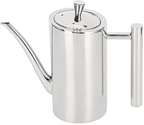 Oliven Essig Ölspender Edelstahl Ölkännchen Ölbehälter Ölflasche Ölaufbewahrung Zutatenspender Tropfsicherer Küchen Spender Topf, Vorratsbehälter mit Deckel, für Küche, Kochen, Restaurant(500ml)