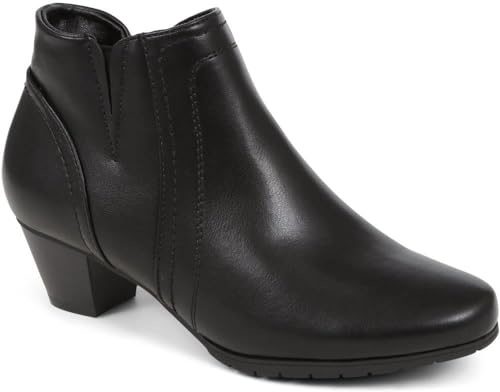 Pavers Low Heel Ankle Boots - Black Size 4