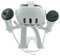 VR-Headset-Schreibtischständer mit Controller-Halterung (weiß), kompatibel mit Quest3/Quest2/Quest Pro/Pico4 – Universal VR Headset Display Dock & Controller Mount Station