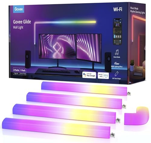 Govee - Glide Wall Light (4+1), Black, Medium