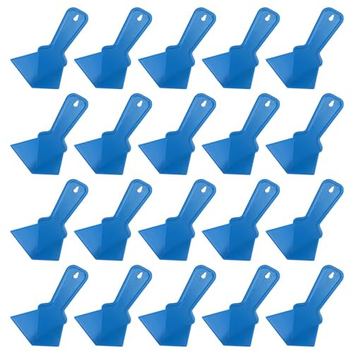sourcing map 20pcs Inside Corner Trowel 4 Inch Drywall Corner Tool Plastic Corner Knife for Spackling Wallpaper, Blue