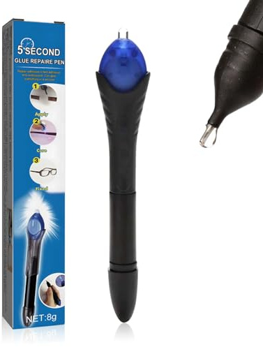 Miioto Pegamento UV, UV Resin Glue, UV Resin Kit, Resina UV Transparente, Equipado con luz UV, Fijación Rápida de 5 Segundos, Apto para Vidrio, Plástico, Cerámica, Joyería, etc