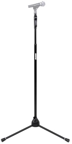 Shure by Gator Höhenverstellbarer Mikrofonständer mit Dreibein-Sockel, schwarz (SH-TRIPODSTANDDX)