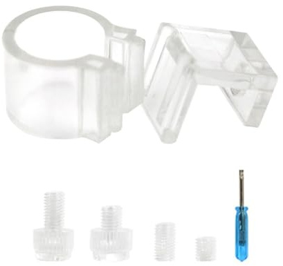 DONGKER Aquarium Wasser Rohr Schlauchhalter, Transparent Rohrklemmen-Befestigungs-Clips für Aquarien, Abnehmbare Aquarium Wasserrohr-Halterung mit Schrauben für Aquarium