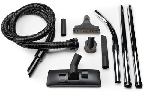 Central Technology Systems 2.5m Vacuum Accessory Tool Kit Chrome Tubes | Compatible with 32mm vacuum cleaners including Numatic Henry, Hetty, Basil and George.