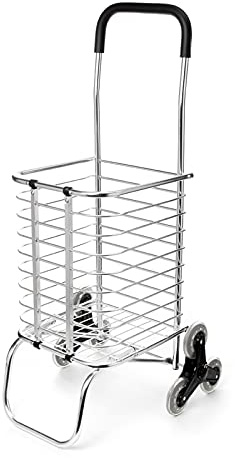 DAQERHSH Shopping Cart 6 Wheels Shopping Carts Trolley Aluminium Foldable Luggage Trolleys Carts Folding Portable Folding Hand Truck