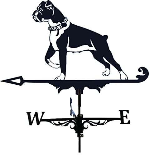 Roofs Metal Weather Vane, Outdoor Wind Speed Direction, Boxer Dog Weather Vane, Weather Vane, Grass Floor Ornament, Fist