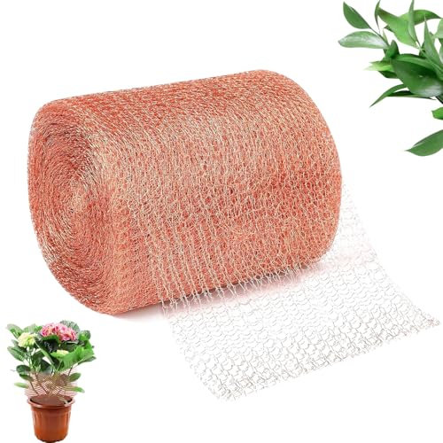 Schneckenzaun Kupfernetz, Doppelschicht Kupfernetz, Anti Schneckenzaun Kupfernetz, Kupfergitterrolle Schneckenzaun, Kupferwolle für Garten, Reines Kupfernetz, Sie Gartenschädlingen und Nagetieren vor